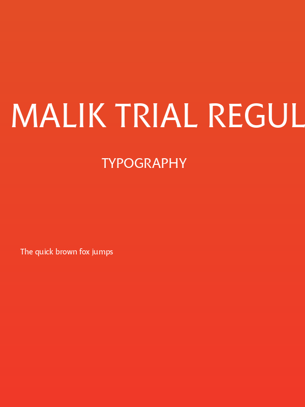 Malik Trial Regular Poster