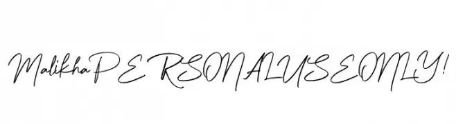Malikha PERSONAL USE ONLY!  Frei Schriftart Herunterladen