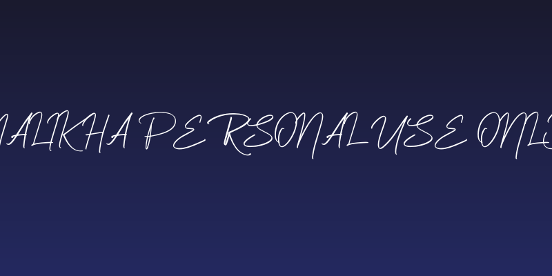 Malikha PERSONAL USE ONLY! Social Header