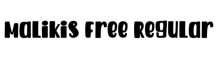 Malikis Free Regular  フリーフォントのダウンロード