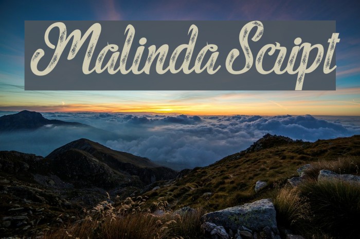 MalindaScript フォント examples