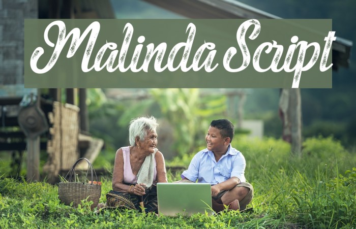 MalindaScript フォント examples