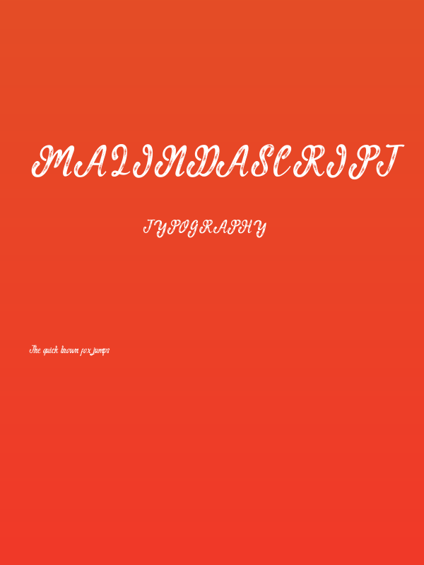 MalindaScript Poster