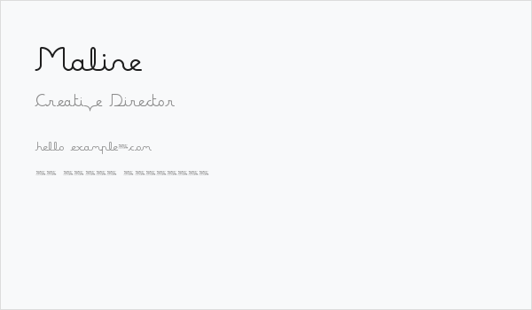 Maline Business Card