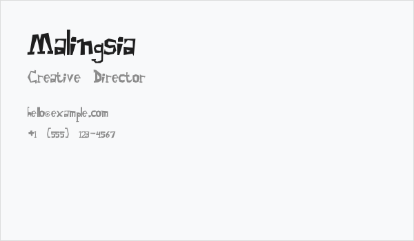 Malingsia Business Card