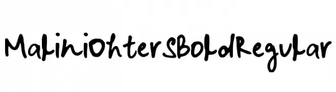 Malini Ohter S Bold Regular  Скачать бесплатные шрифты