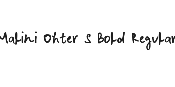 Malini Ohter S Bold Regular Logo