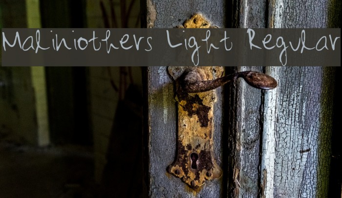 Maliniothers Light Regular Font examples