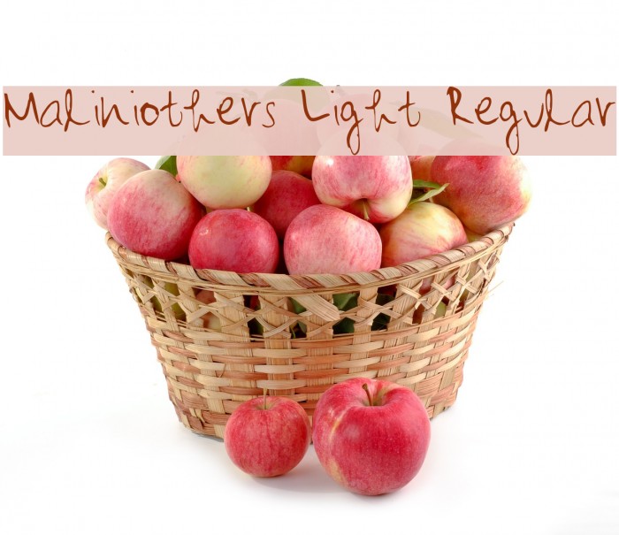 Maliniothers Light Regular Font examples