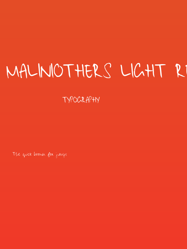 Maliniothers Light Regular Poster