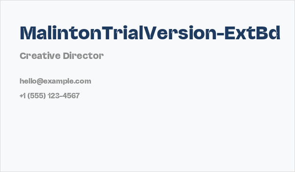 MalintonTrialVersion-ExtBd Business Card