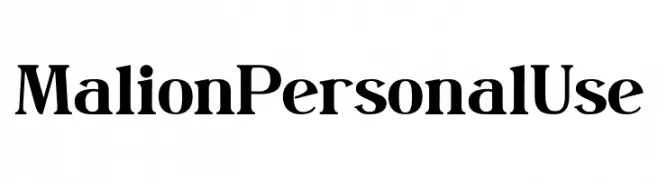 Malion Personal Use  baixar fontes gratis