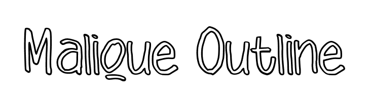 Malique Outline  font caratteri gratis