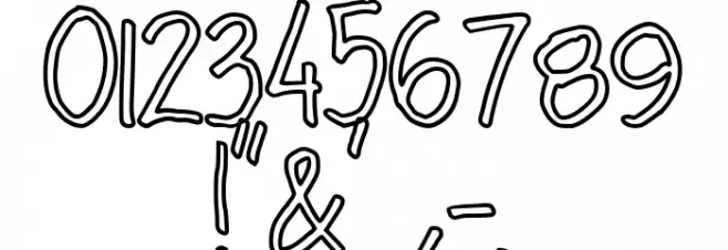 Malique Outline Font OTHER CHARS