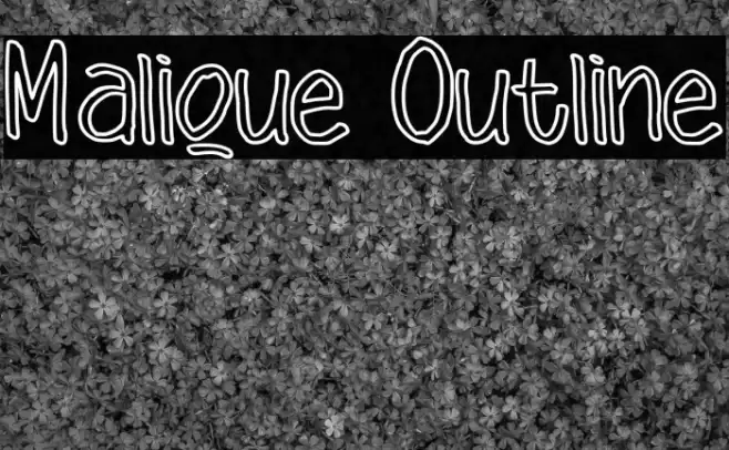 Malique Outline Font examples