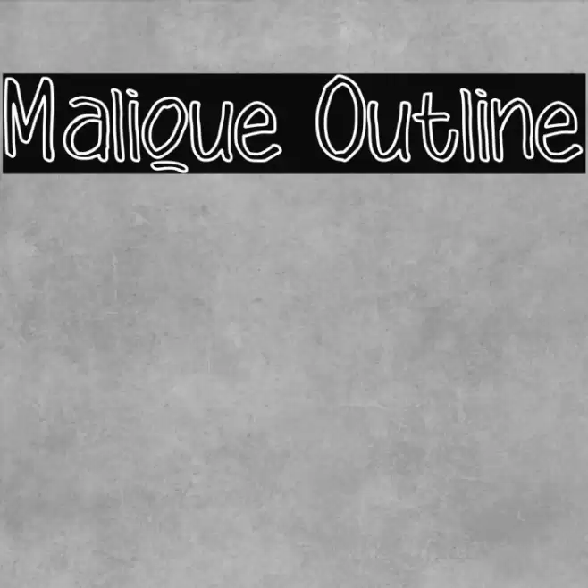 Malique Outline Font examples