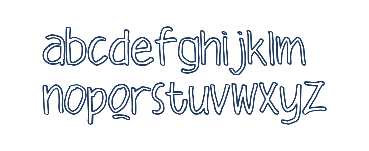 Malique Outline Lowercase