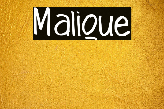 Malique Font examples