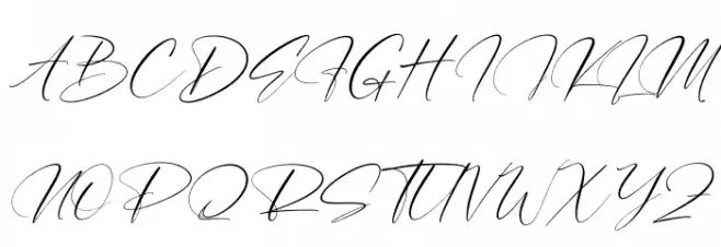 Malistera Italic Schriftart Groß