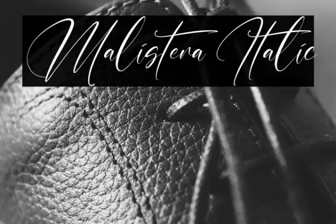 Malistera Italic Font examples