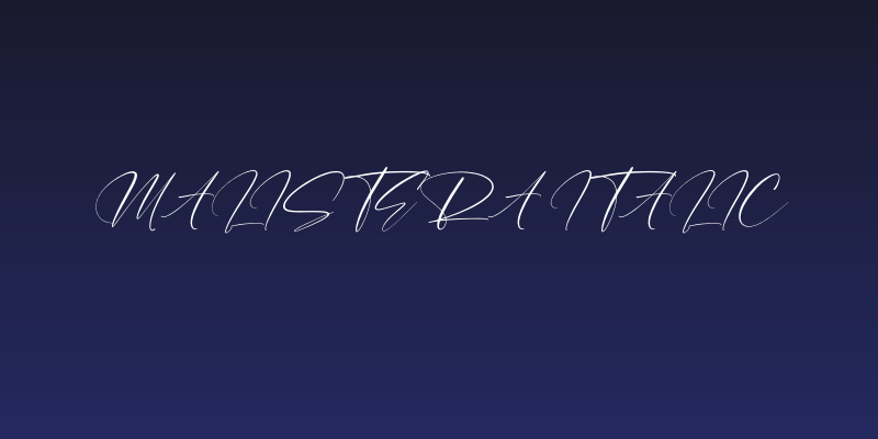 Malistera Italic Social Header