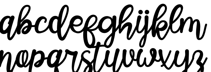 Malistiona Font LOWERCASE