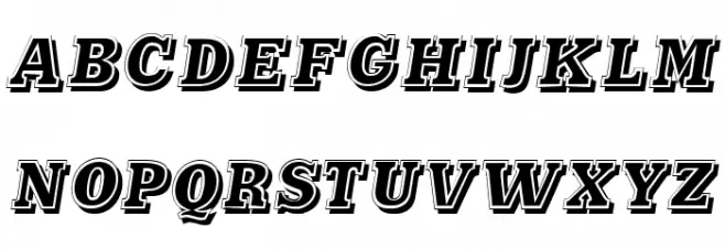 Malizia Italic Caratteri MINUSCOLO