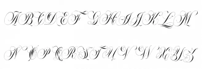 Mallaire-CalligraphyDemo Fonte MAIÚSCULAS