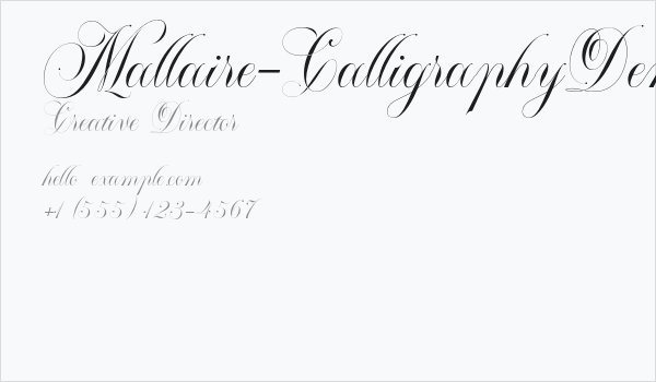 Mallaire-CalligraphyDemo Business Card