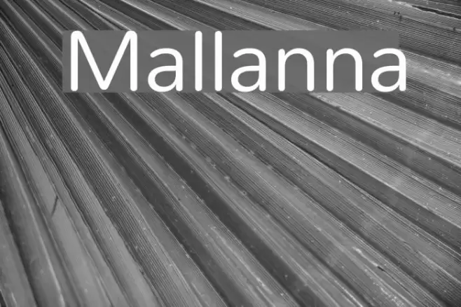 Mallanna फ़ॉन्ट examples