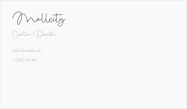 Mallcity Business Card