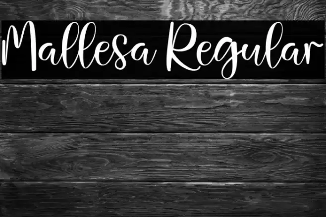 Mallesa Regular Font examples