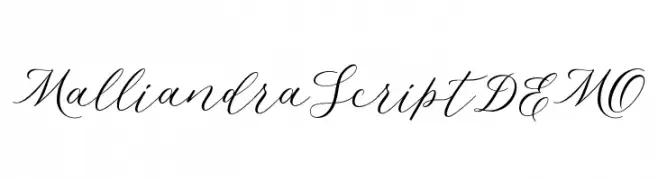 MalliandraScriptDEMO  Frei Schriftart Herunterladen