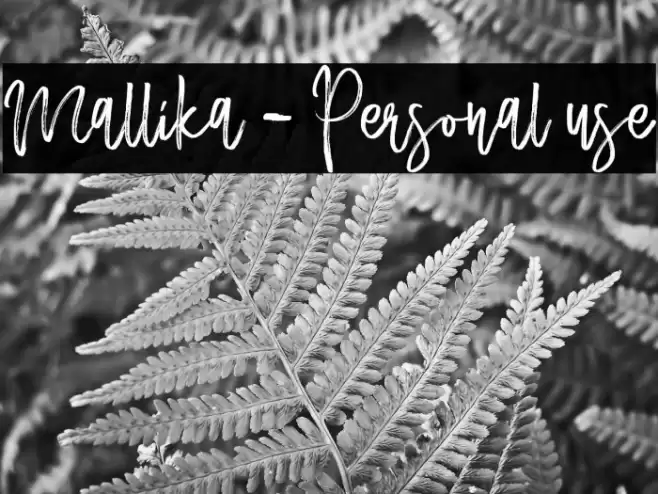 Mallika - Personal use Font examples
