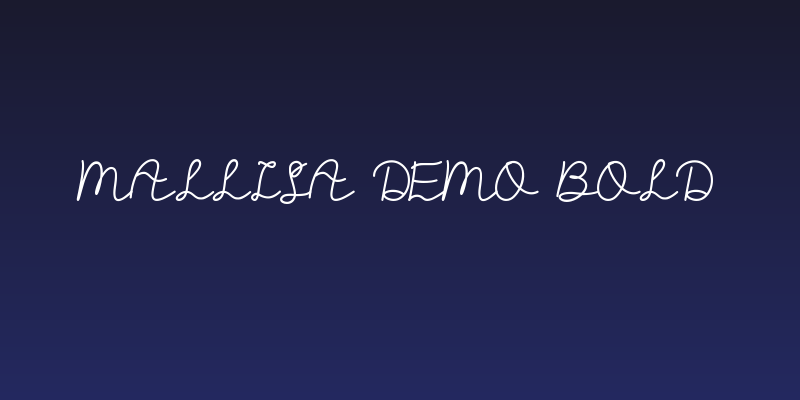 Mallisa DEMO Bold Social Header