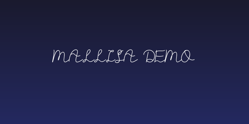 Mallisa DEMO Social Header