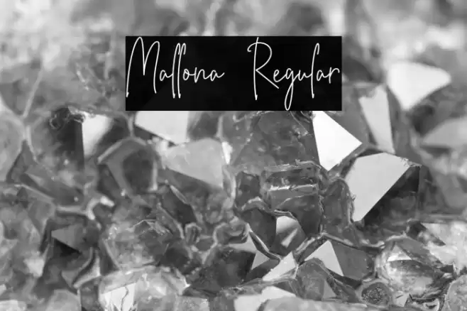 Mallona Regular Caratteri examples