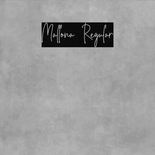 Mallona Regular Caratteri examples