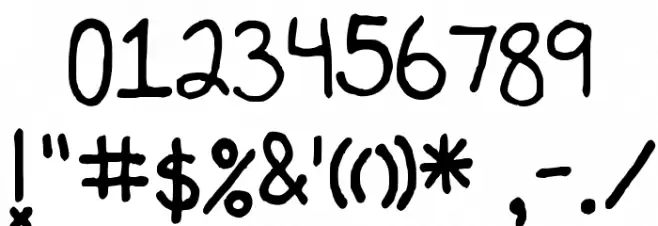 Mallory Maloney's Handwriting Font OTHER CHARS