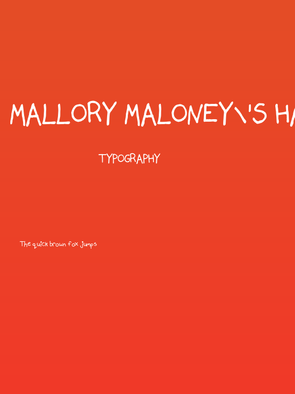 Mallory Maloney's Handwriting Poster