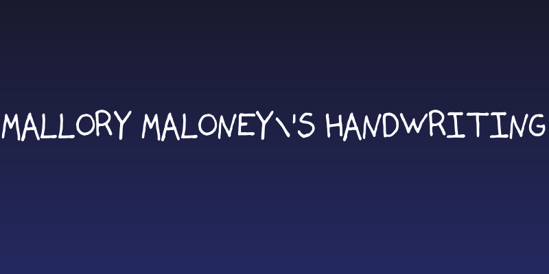 Mallory Maloney's Handwriting Social Header