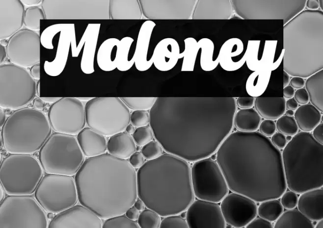 Maloney Font examples