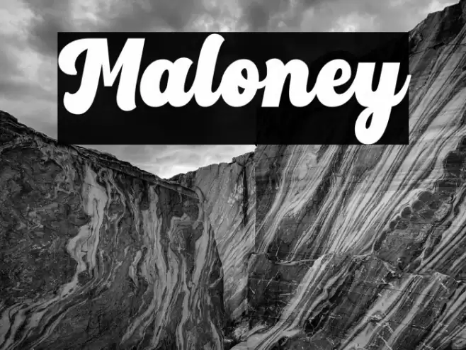 Maloney Font examples