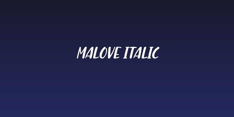Malove Italic Social Header
