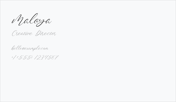 Maloya Business Card