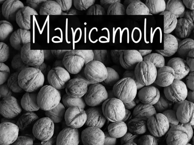 Malpicamoln Font examples