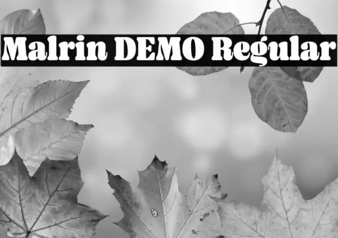 Malrin DEMO Regular Font examples
