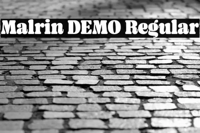 Malrin DEMO Regular Font examples
