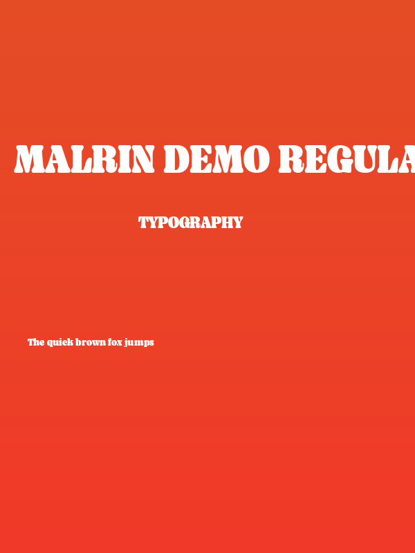 Malrin DEMO Regular Poster