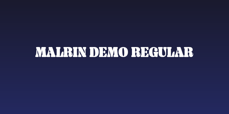 Malrin DEMO Regular Social Header